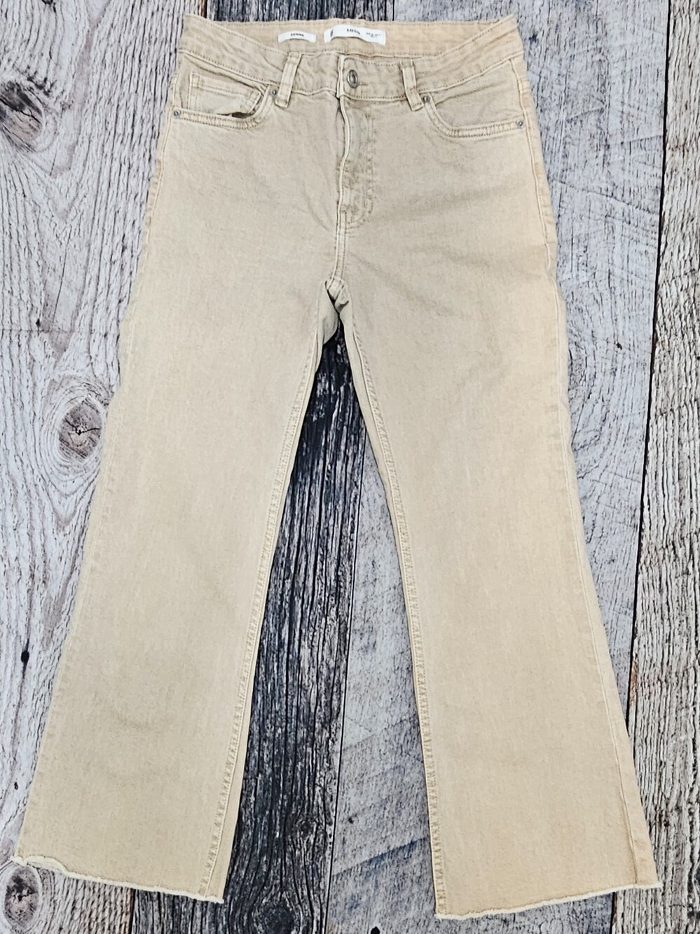MNG Sienna Cropped Jeans Flared Women's Size 6 Boho Casual